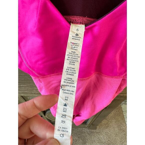 Lululemon Hustle & Bustle Tank Heathered Raspberry Glo Light Size 6 - Picture 4 of 10